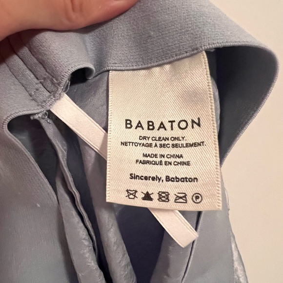 Babaton Mini Slip Skirt In Light Blue Pink Size 10 - Picture 5 of 5